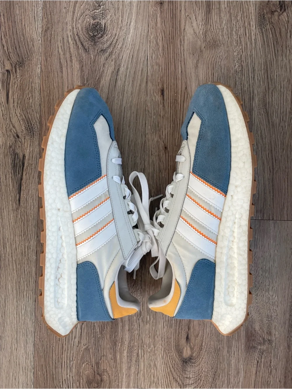 Men Size 11 adidas Retropy Grey Blue Orange Shoes